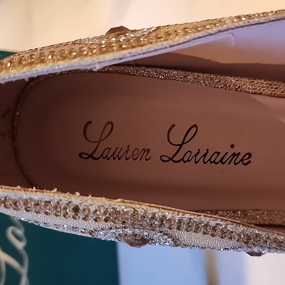 Lauren Lorraine "Elenor" nude size 8. New.  Looks more gold to me! - Picture 9 of 16